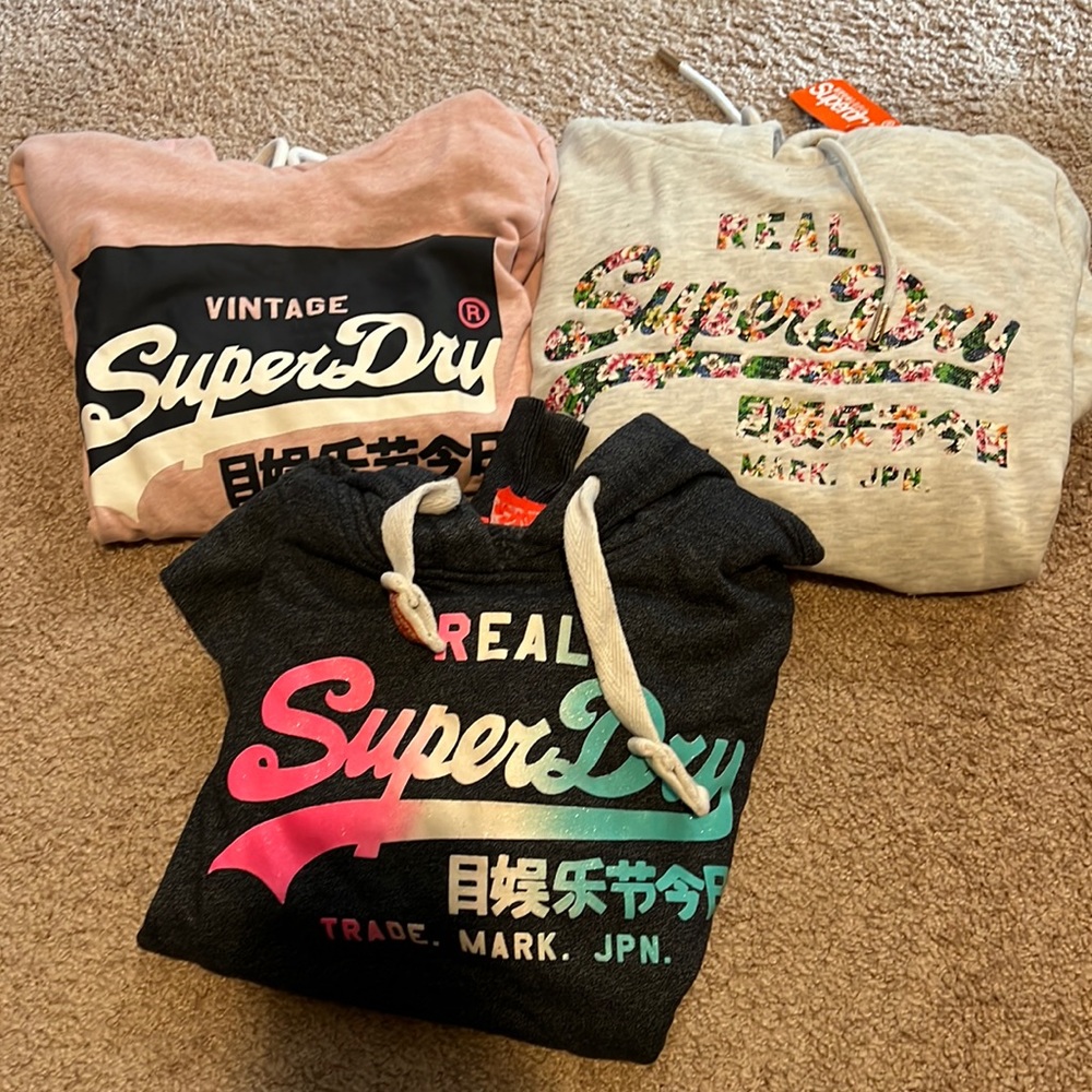 3 superdry hoodies